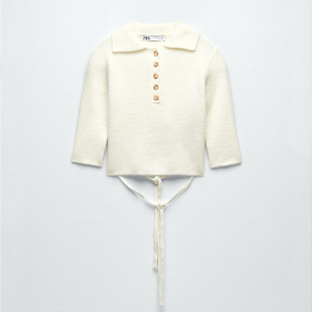 Zara knit polo sweater